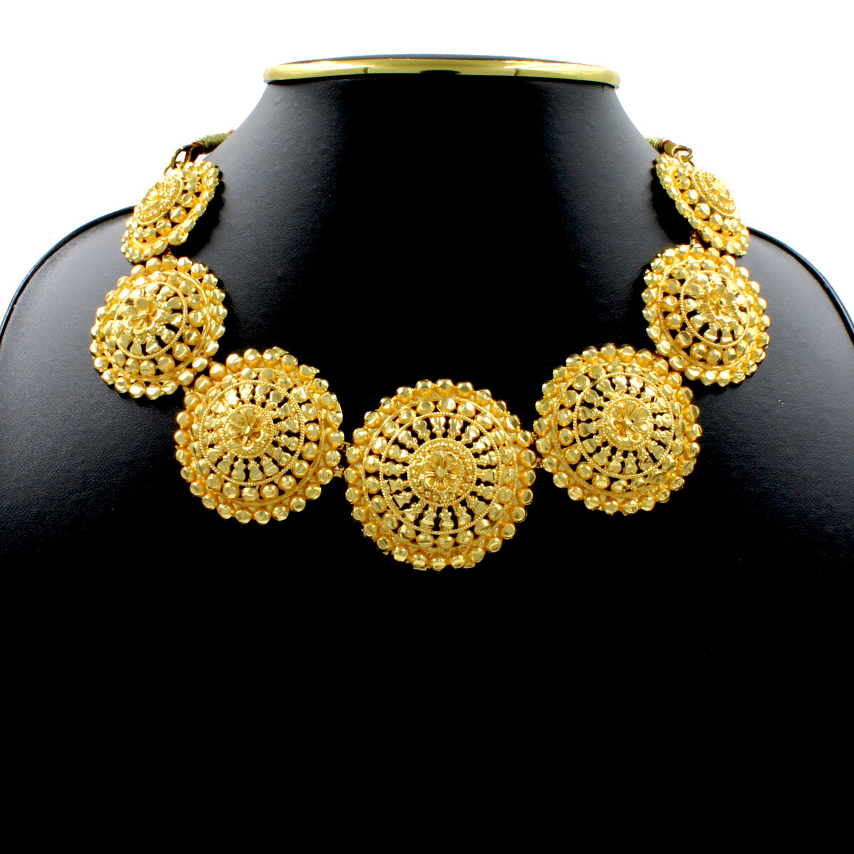 Orlenna Stunning Gold Plated Necklace Set Short