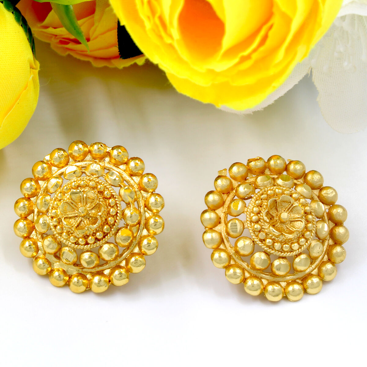 Orlenna Stunning Gold Plated Necklace Set Short