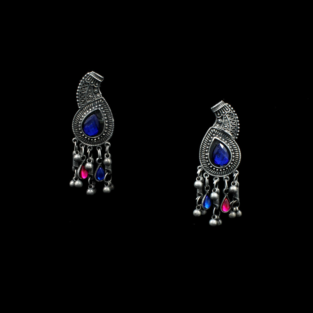 Orlenna Tribal Black Metal Necklace Set