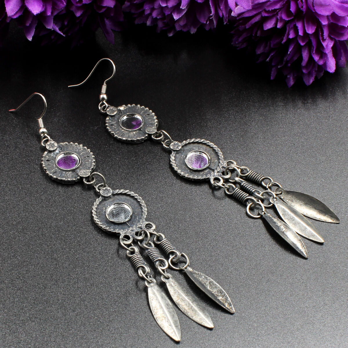 Beautifully Crafted Black Metal Necklace Set