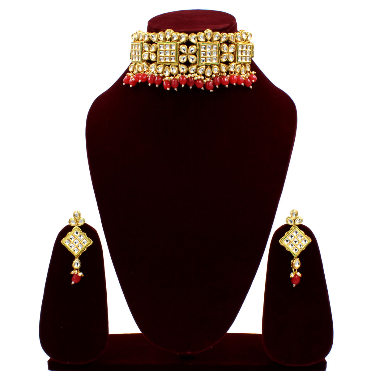 Orlenna Tyohar Kundan Pearl & Crystal Beads Choker