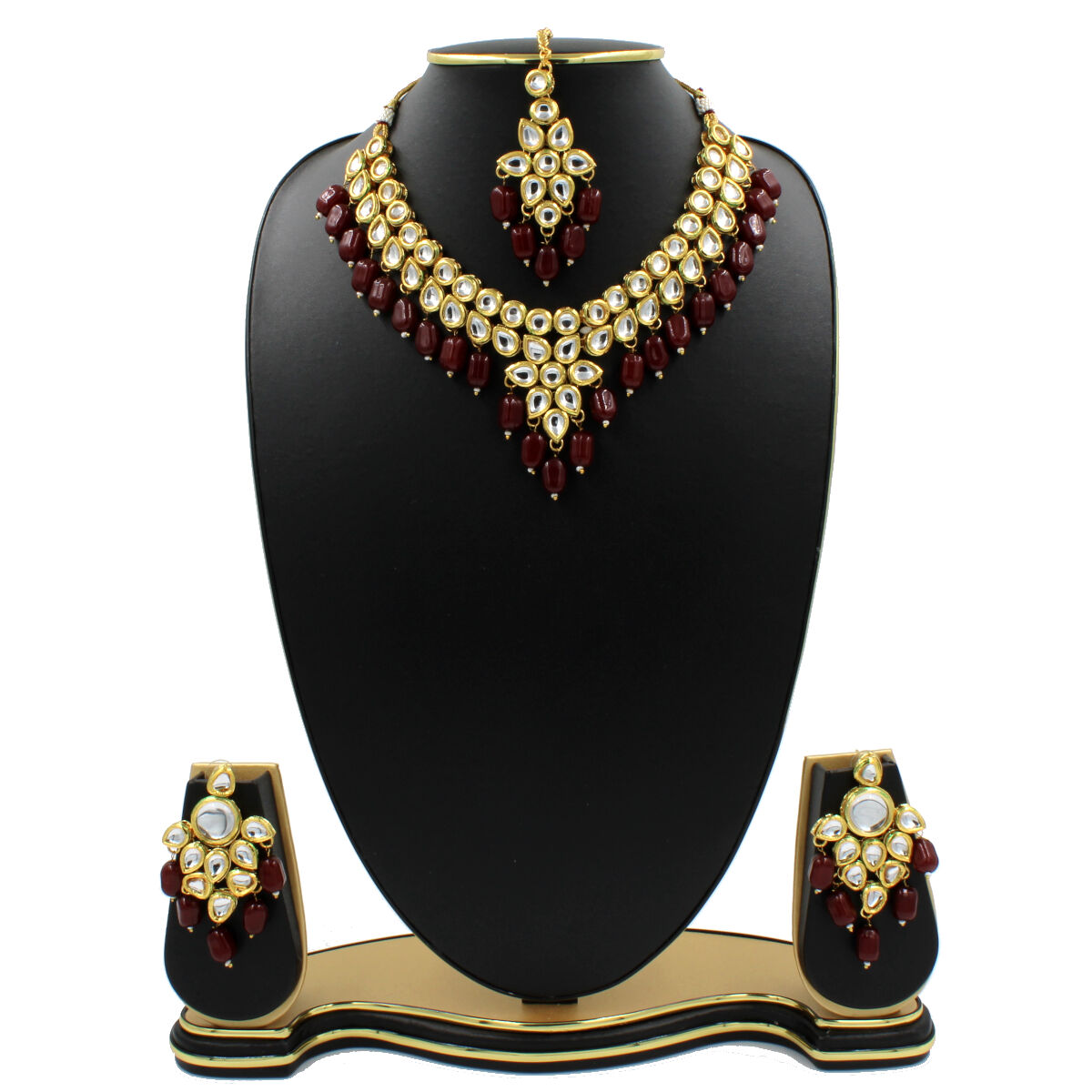 Orlenna Utsav Kundan Crystal Beads Choker