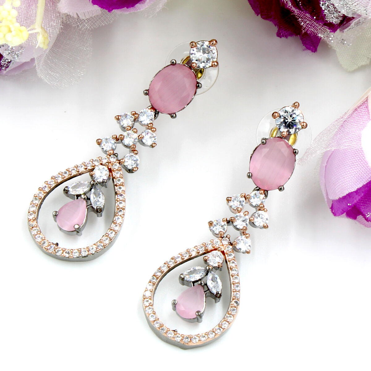 Orlenna American Diamond Short Necklace Set