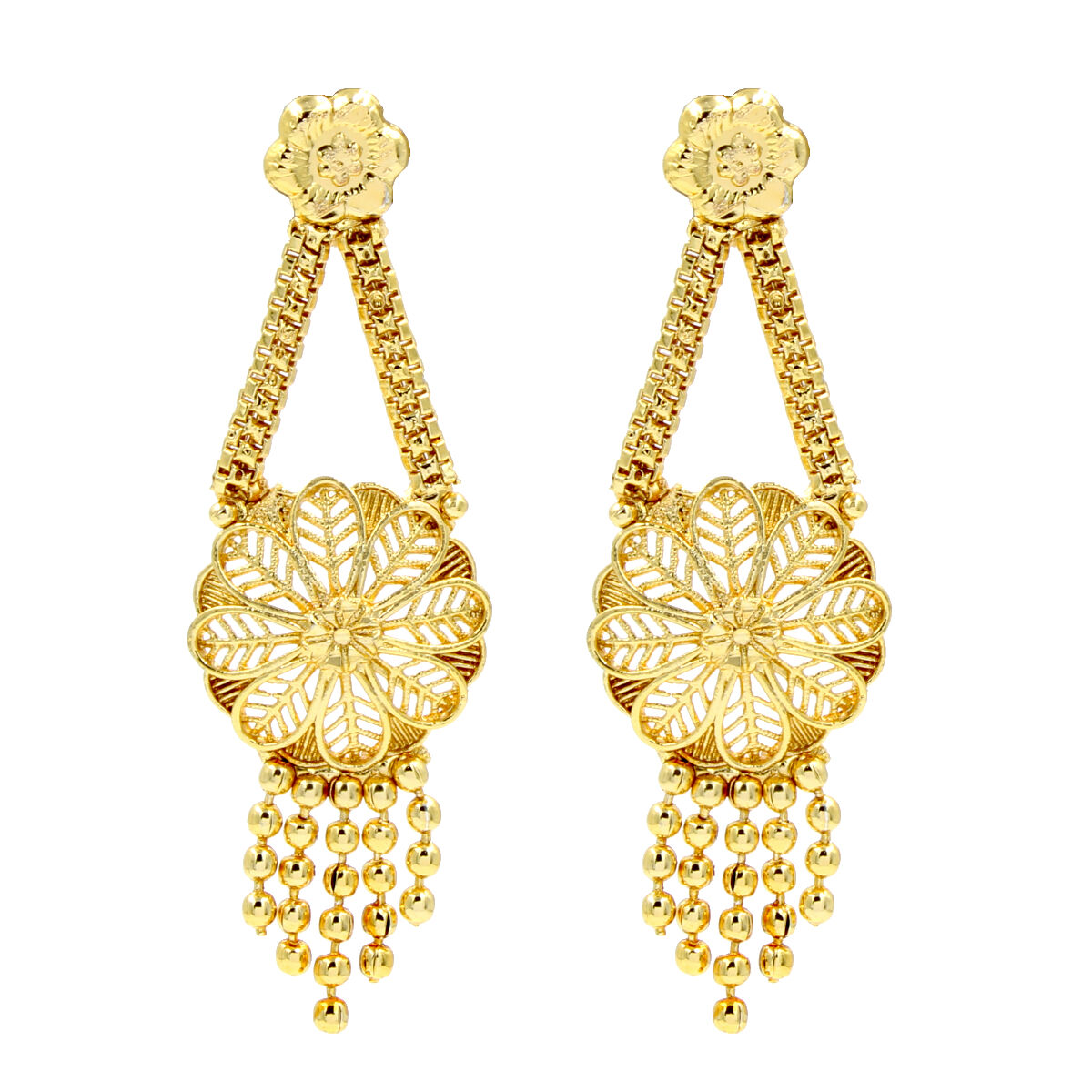 Eye catching Gold Plated Necklace Set Long