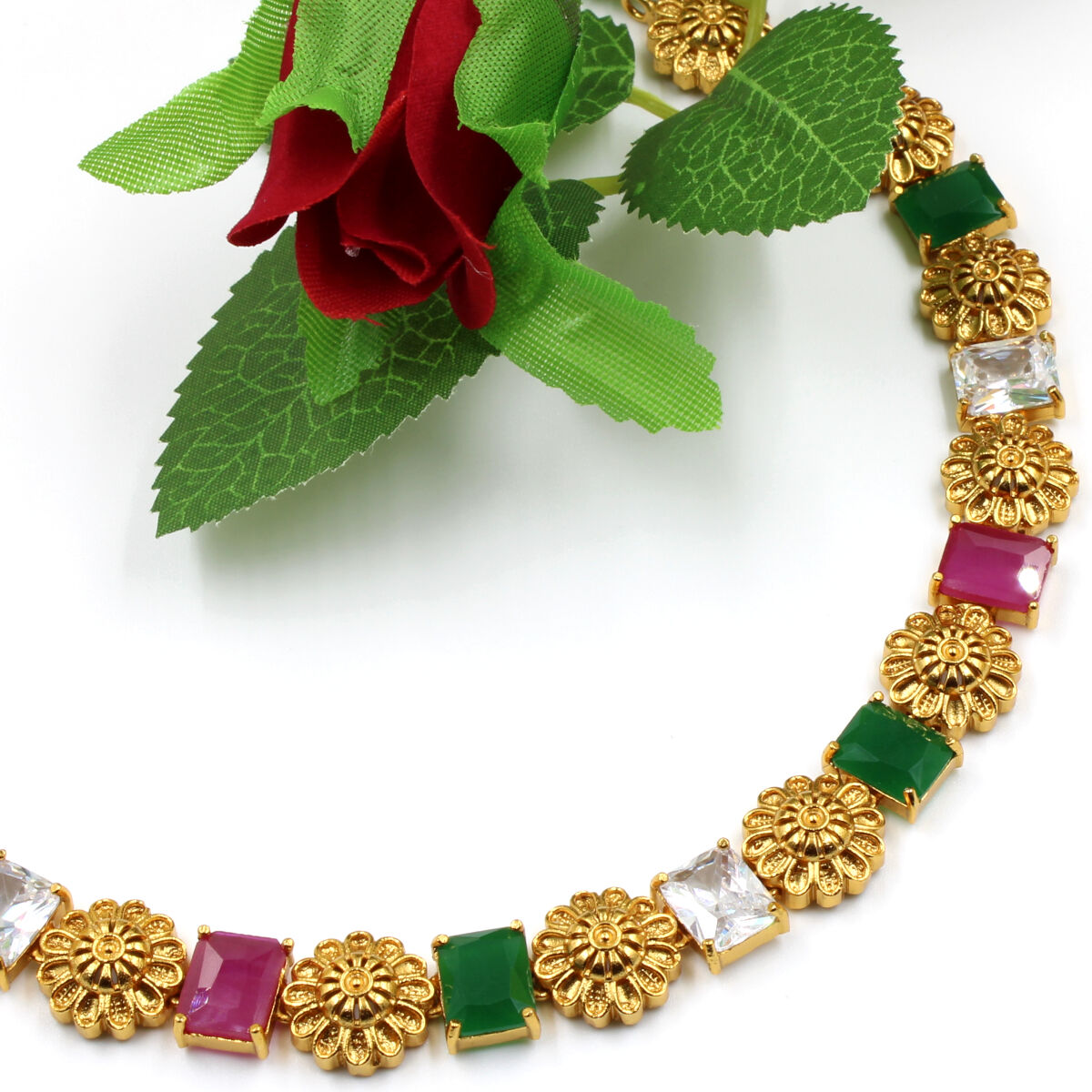 Orlenna Temple American Diamond & Crystal Choker