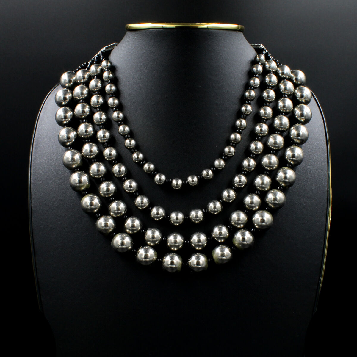 Orlenna Traditional Oxidized Necklace Set Long