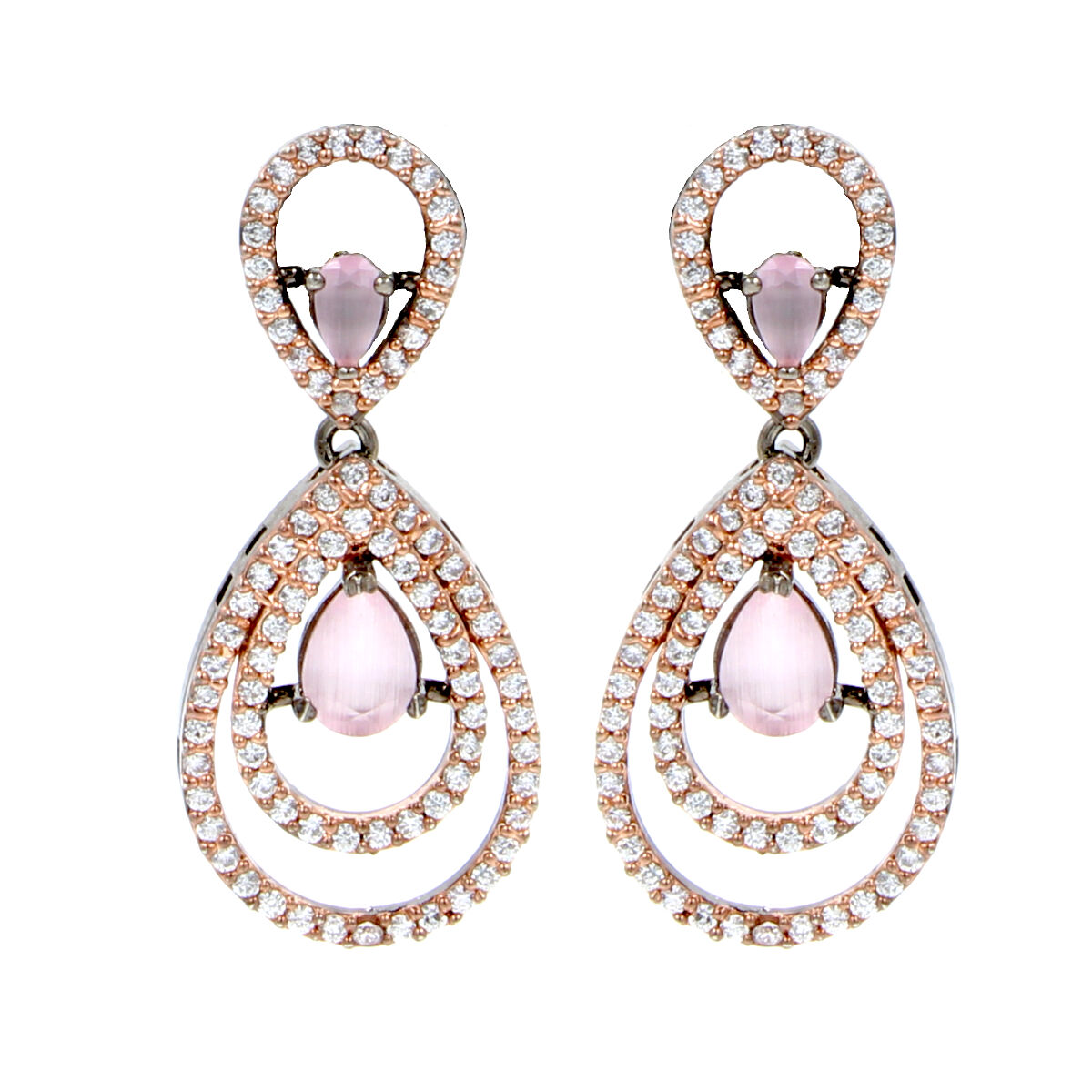 Beautifully Crafted American Diamond Necklace Set Short - Black