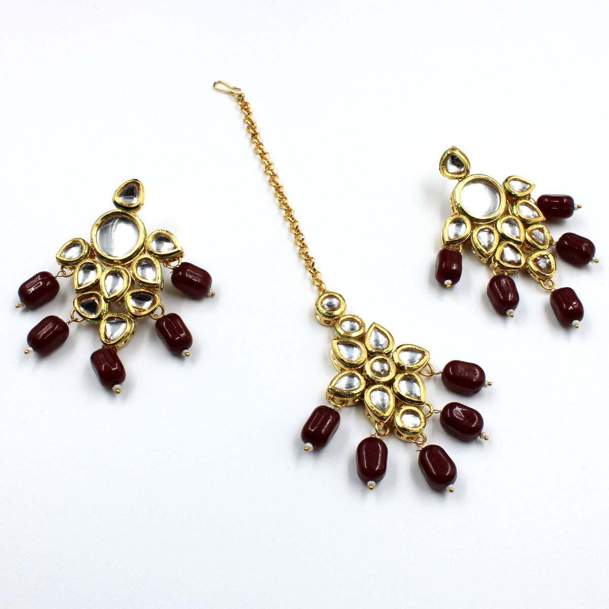 Orlenna Utsav Kundan Crystal Beads Choker