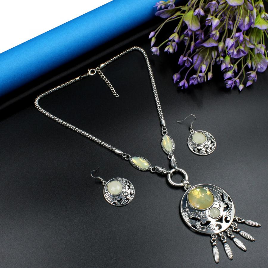 Orlenna Oxidized Necklace Set Long