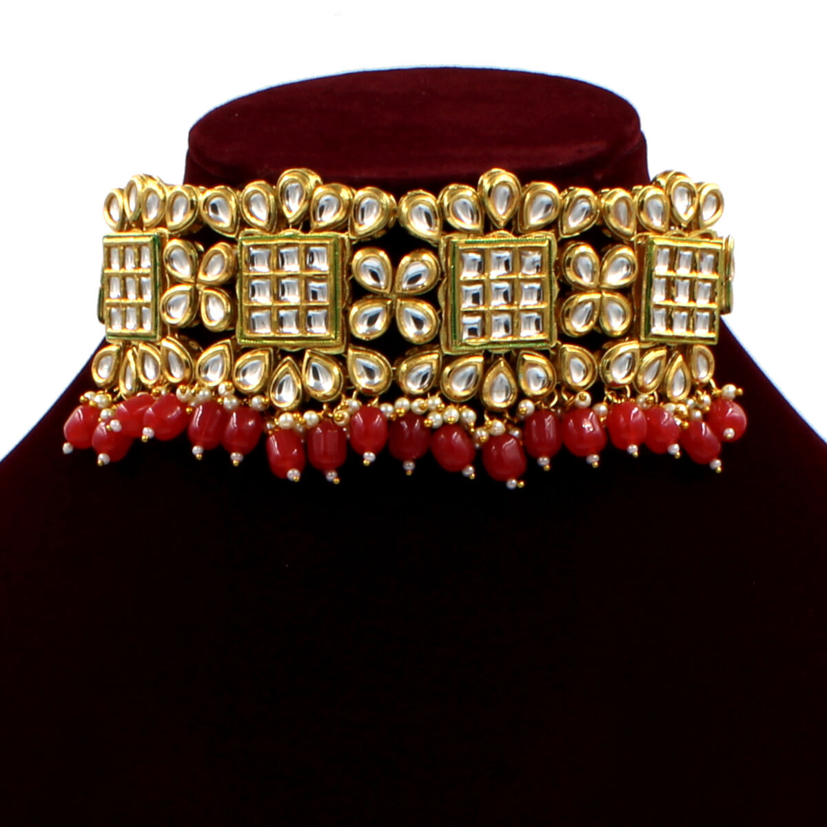 Orlenna Tyohar Kundan Pearl & Crystal Beads Choker