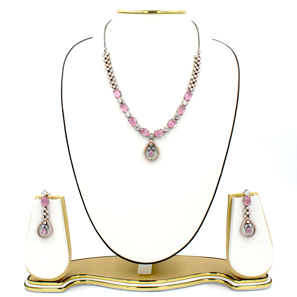 Orlenna American Diamond Short Necklace Set
