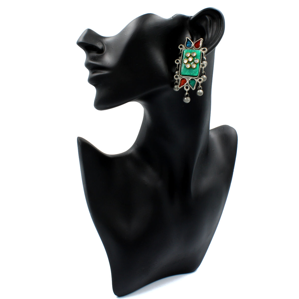 Orlenna Trendy Oxidised Kundan & Meena Choker
