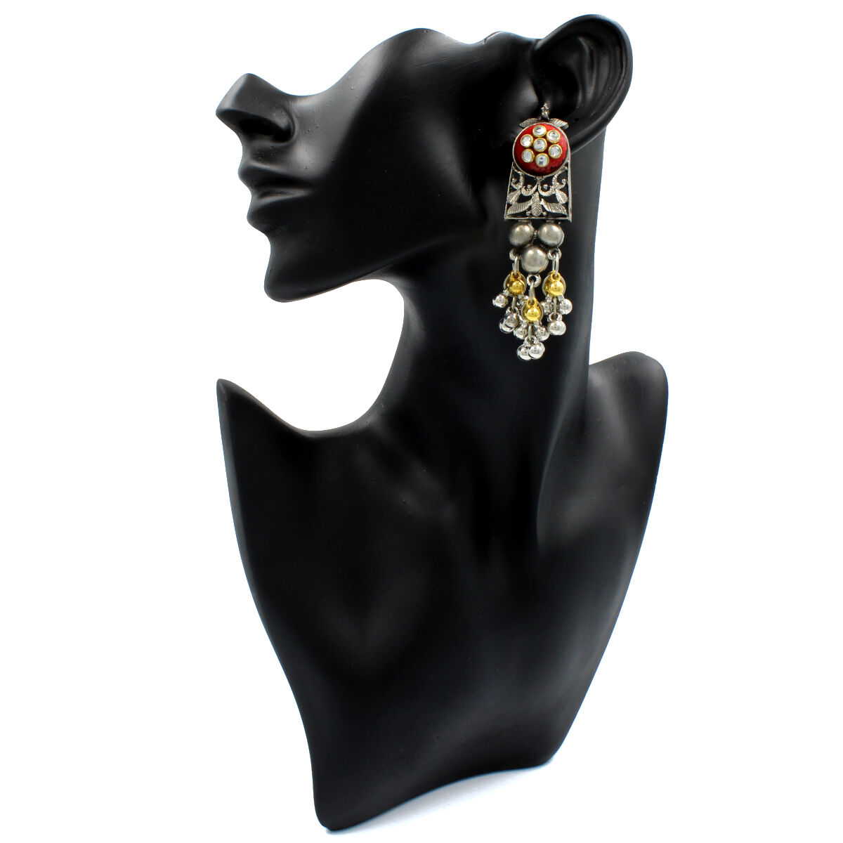 Orlenna Beautifully Crafted Oxidised Kundan Choker