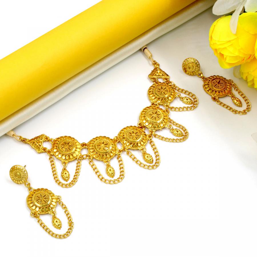 Hand Made Gold Plated Necklace Set
