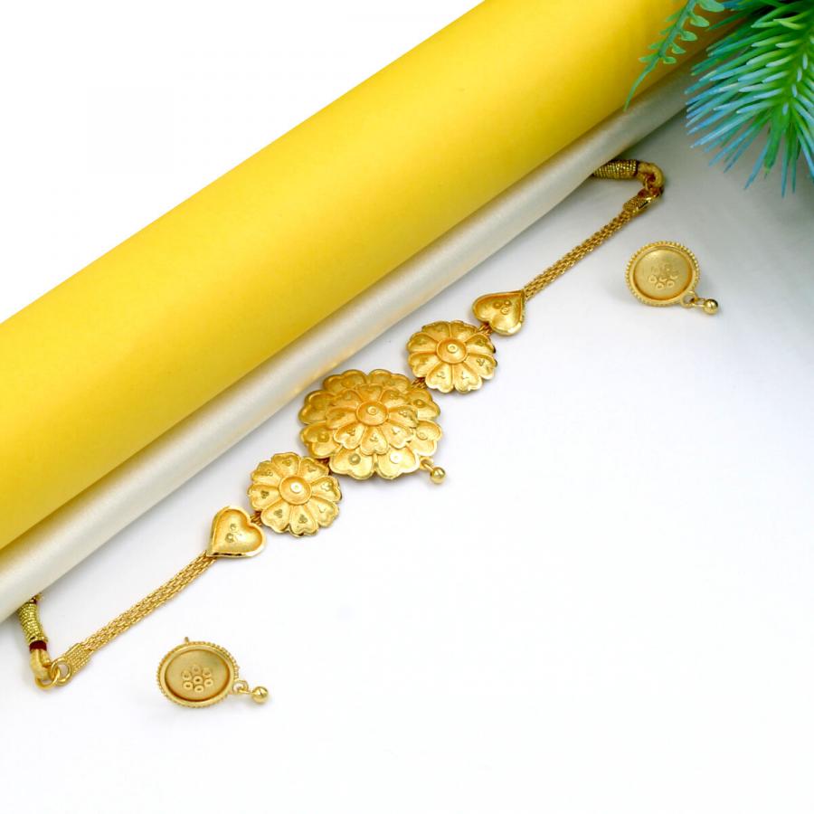 Orlenna Gold Plated Flower Choker Set