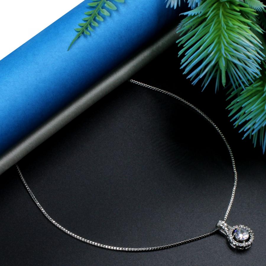 Orlenna American Diamond Sleek Chain Pendant