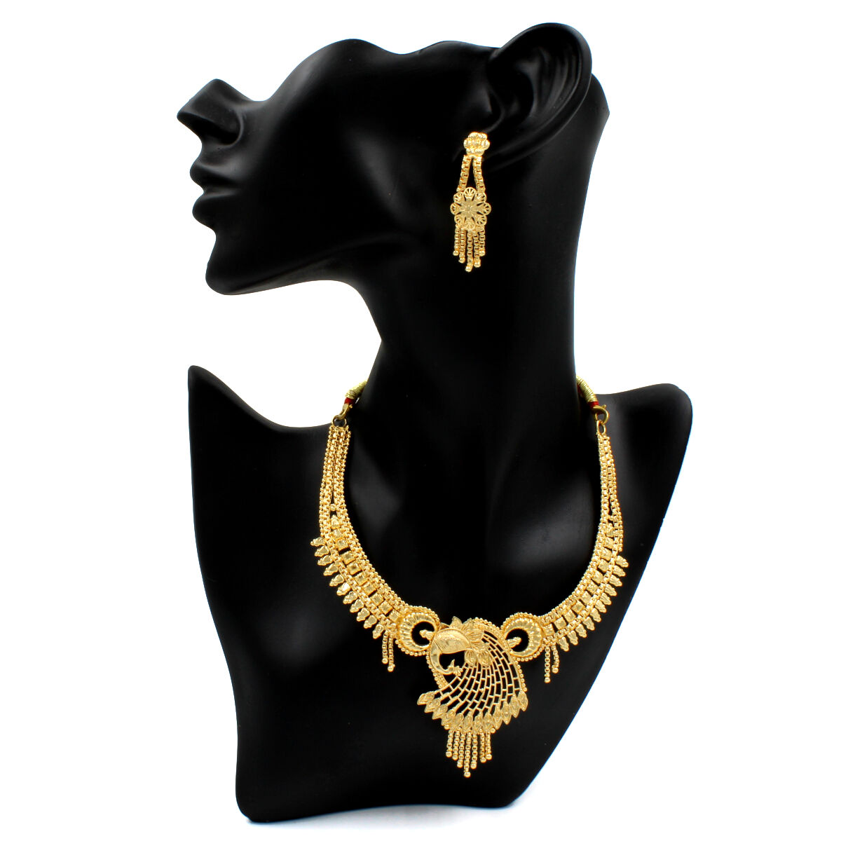 Lustrous Orlenna Gold Plated Necklace Set Short