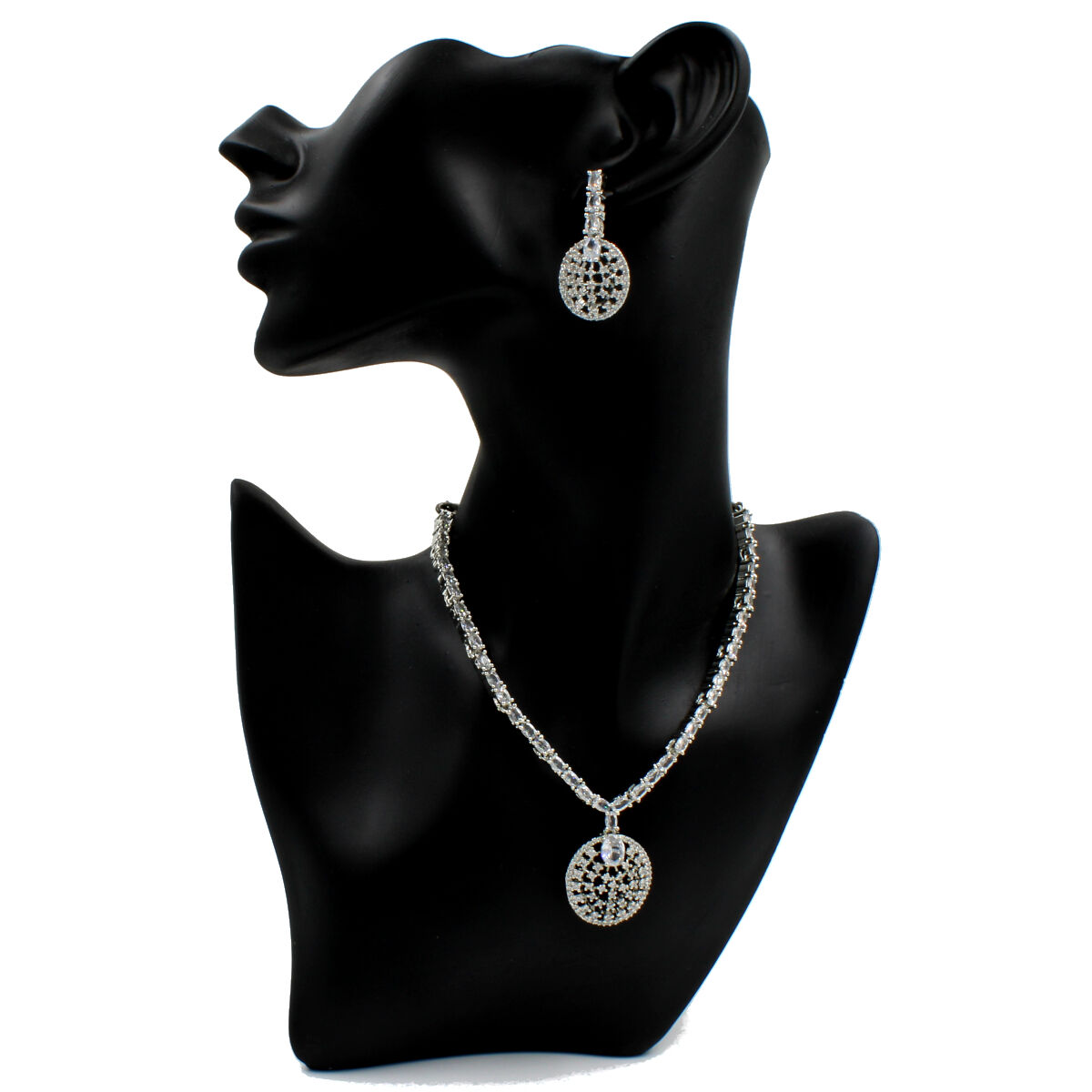 Exclusive Studded with American Diamond Necklace Set Short