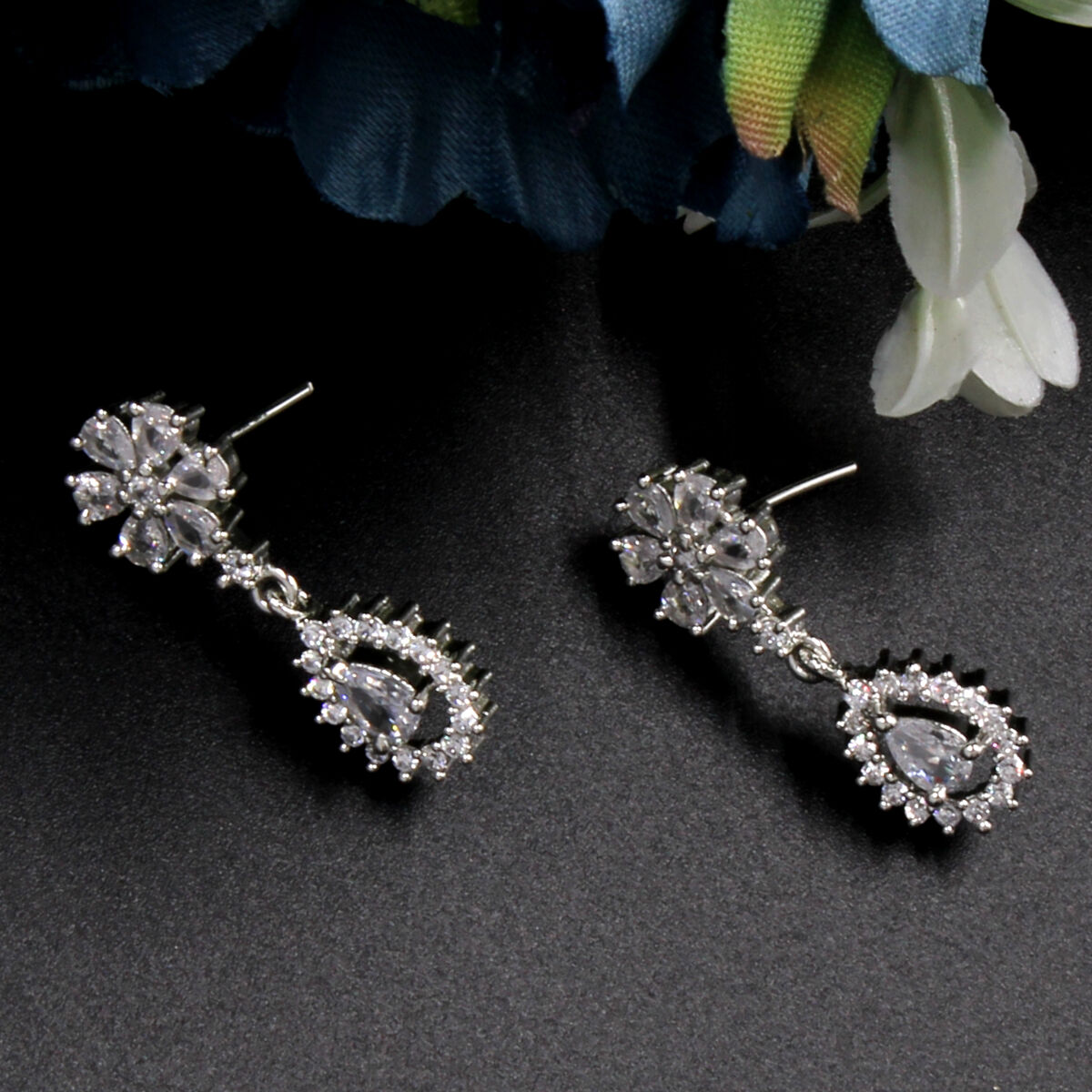 Orlenna Sparkling AD Necklace Set Short
