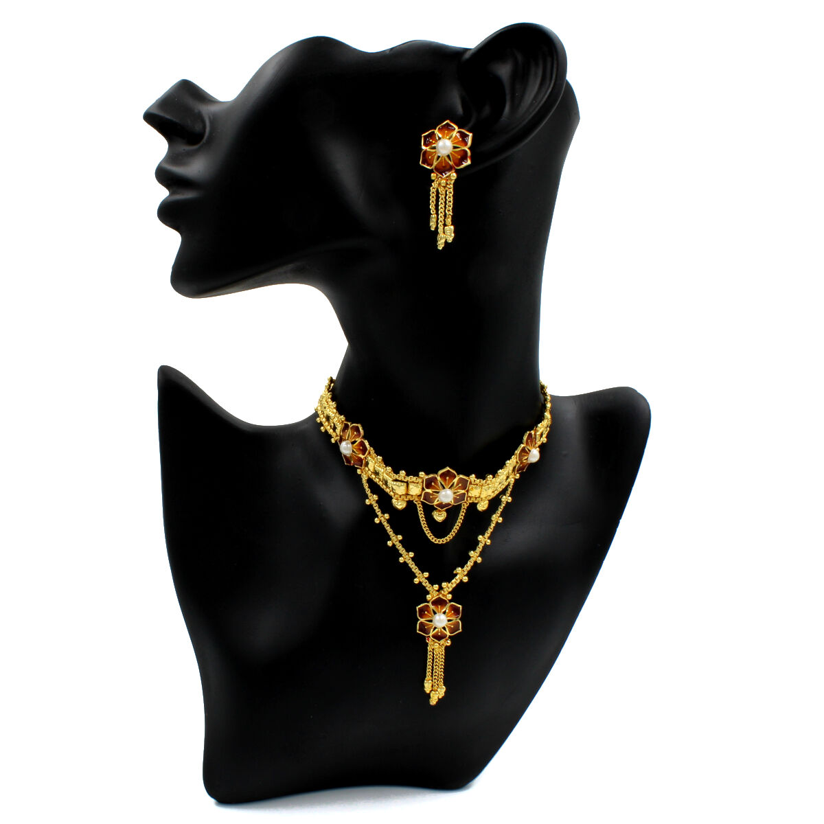 Eye Catching Gold Plated Meena Choker