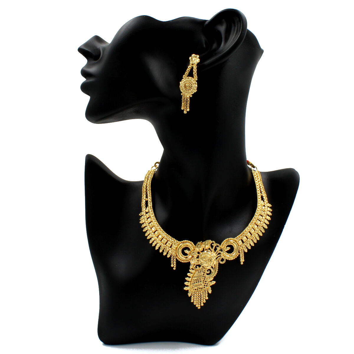 Sparkling Orlenna Gold Plated Necklace Set Short