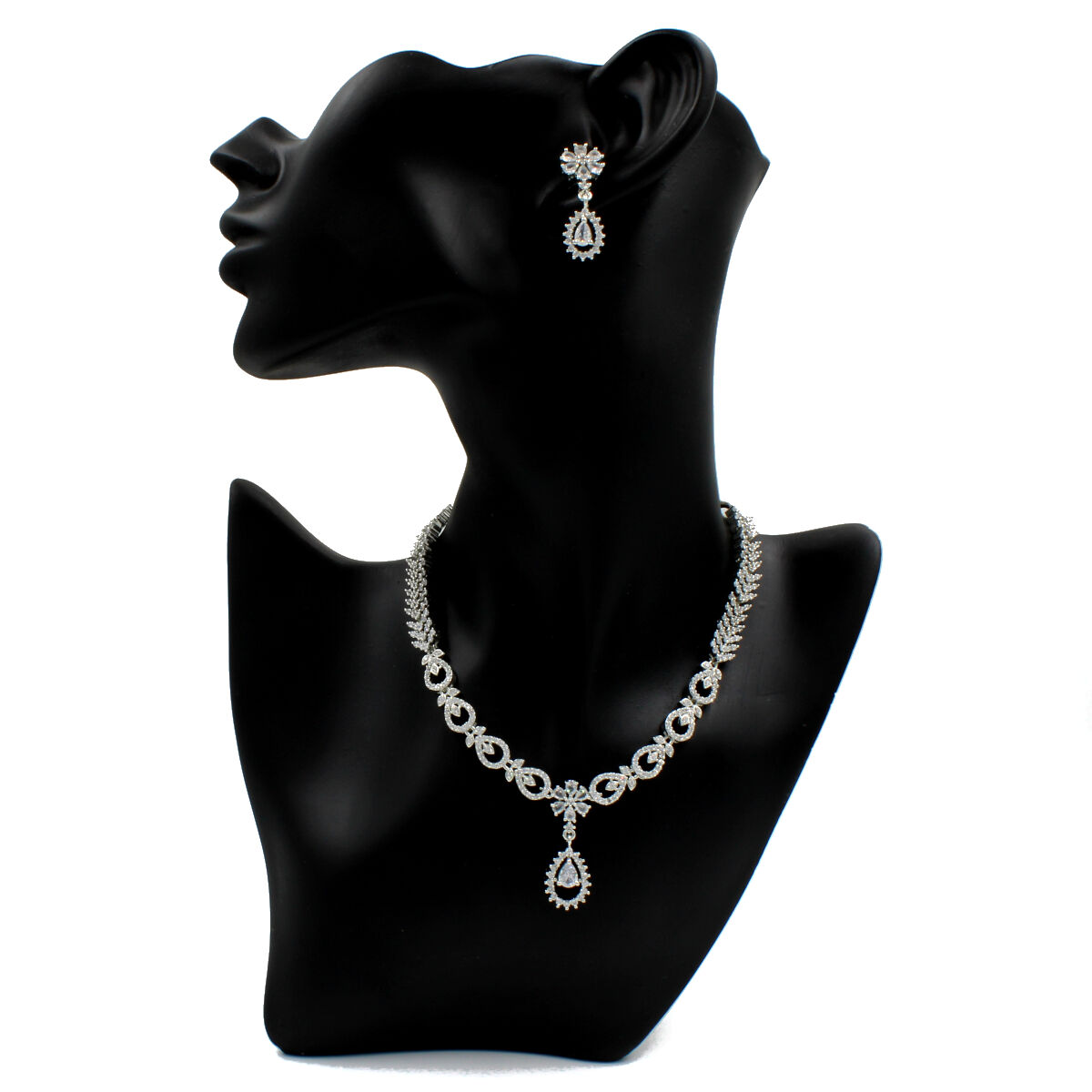 Orlenna Sparkling AD Necklace Set Short