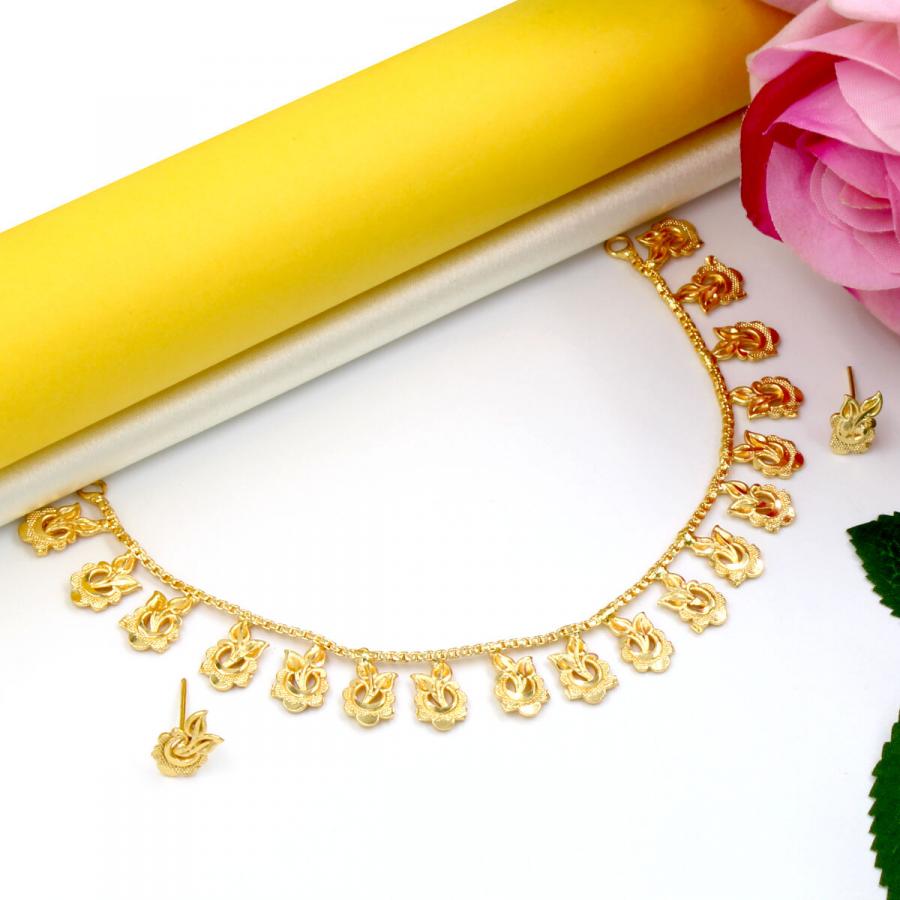 Gold Plated Necklace Set Short
