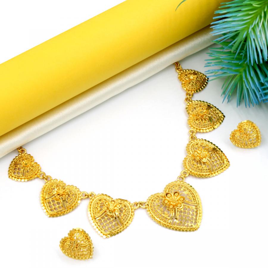 Gold Plated Short Necklace Set