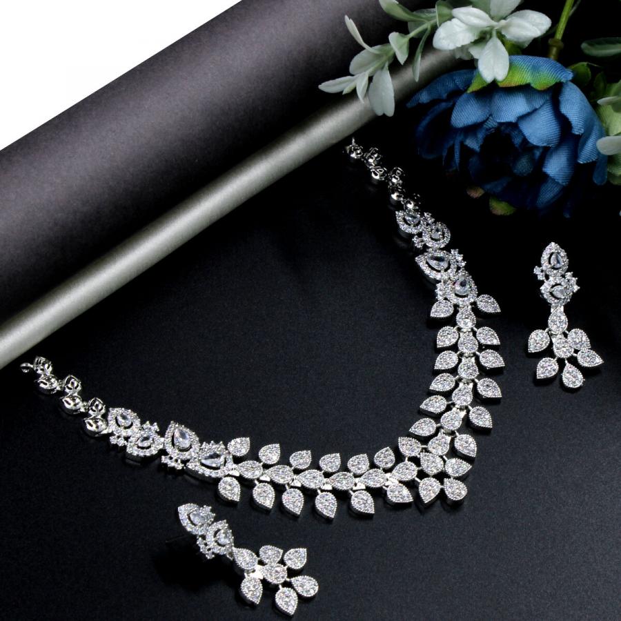 American Diamond Short Necklace Set