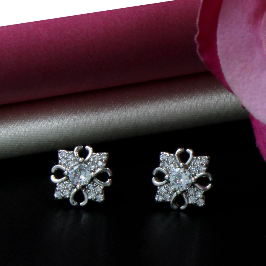 Sparkling American Diamond Earring Set