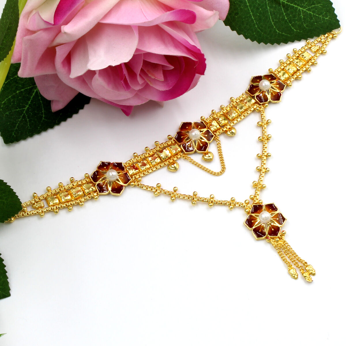 Eye Catching Gold Plated Meena Choker
