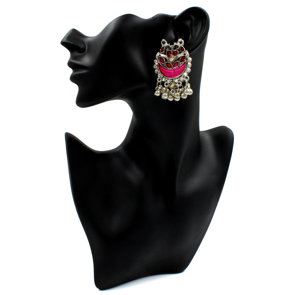 Tribal Oxidised Meenakari Necklace Set Long
